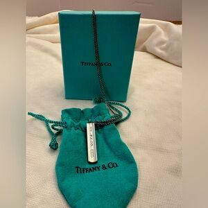 Tiffany & Co. Silver Necklace with Blue Pouch